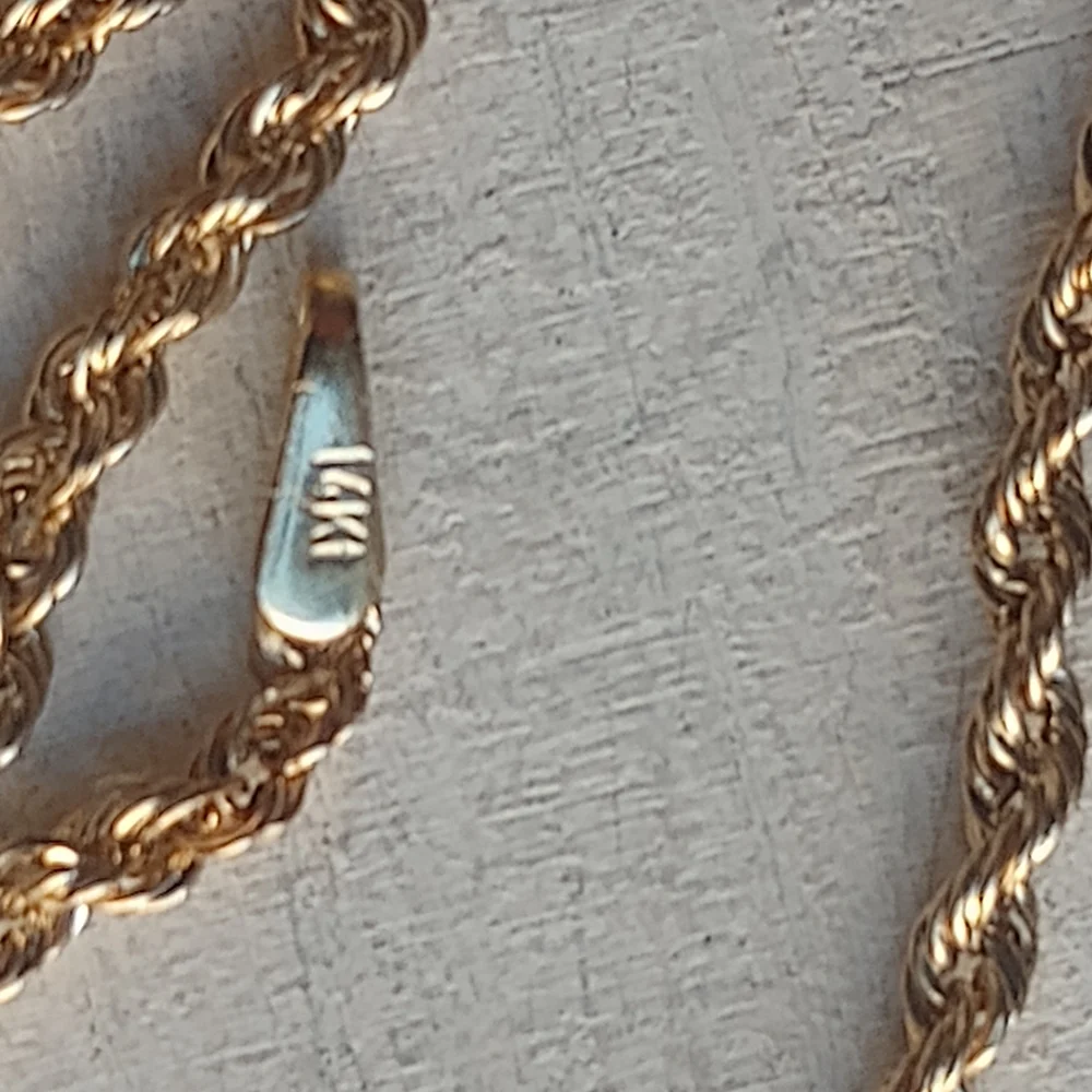 Solid 10k Rope Chain 17"  Michael Anthony - Picture 6 of 7